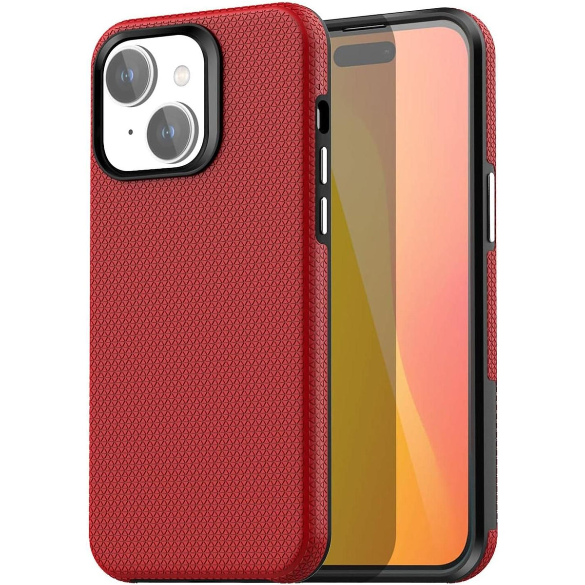 Red shockproof case for iPhone 15 Plus / 14 Plus