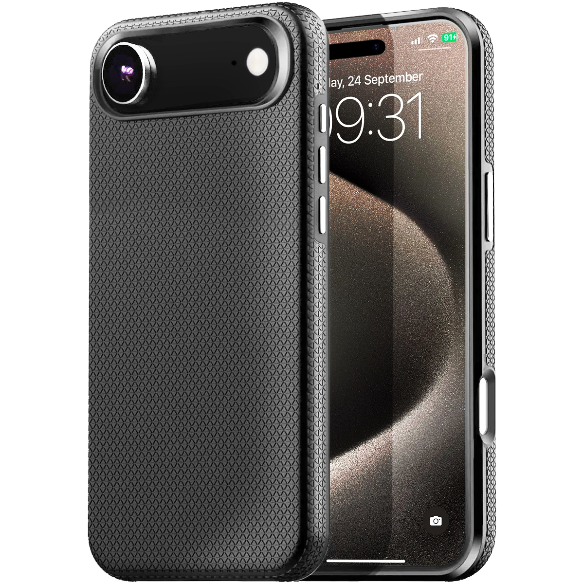 Black shockproof case for iPhone 17 Air