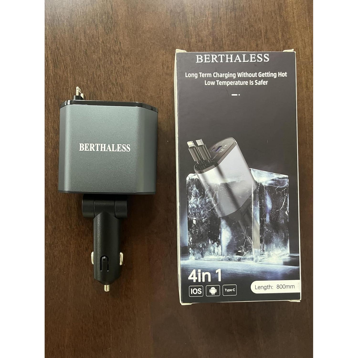 Retractable Car Charger 4 in 1 Adapter