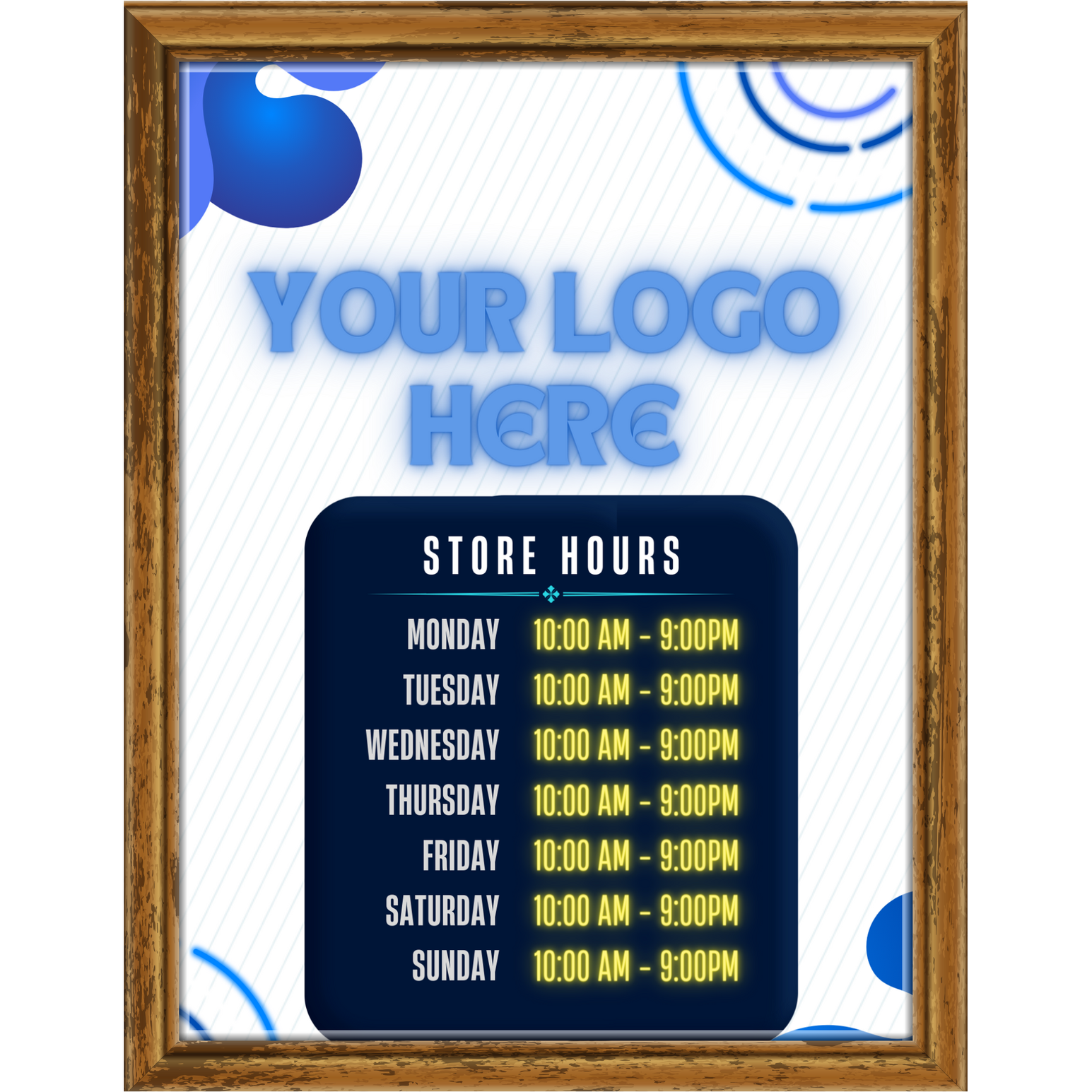 Store Hours Sign [8x11]