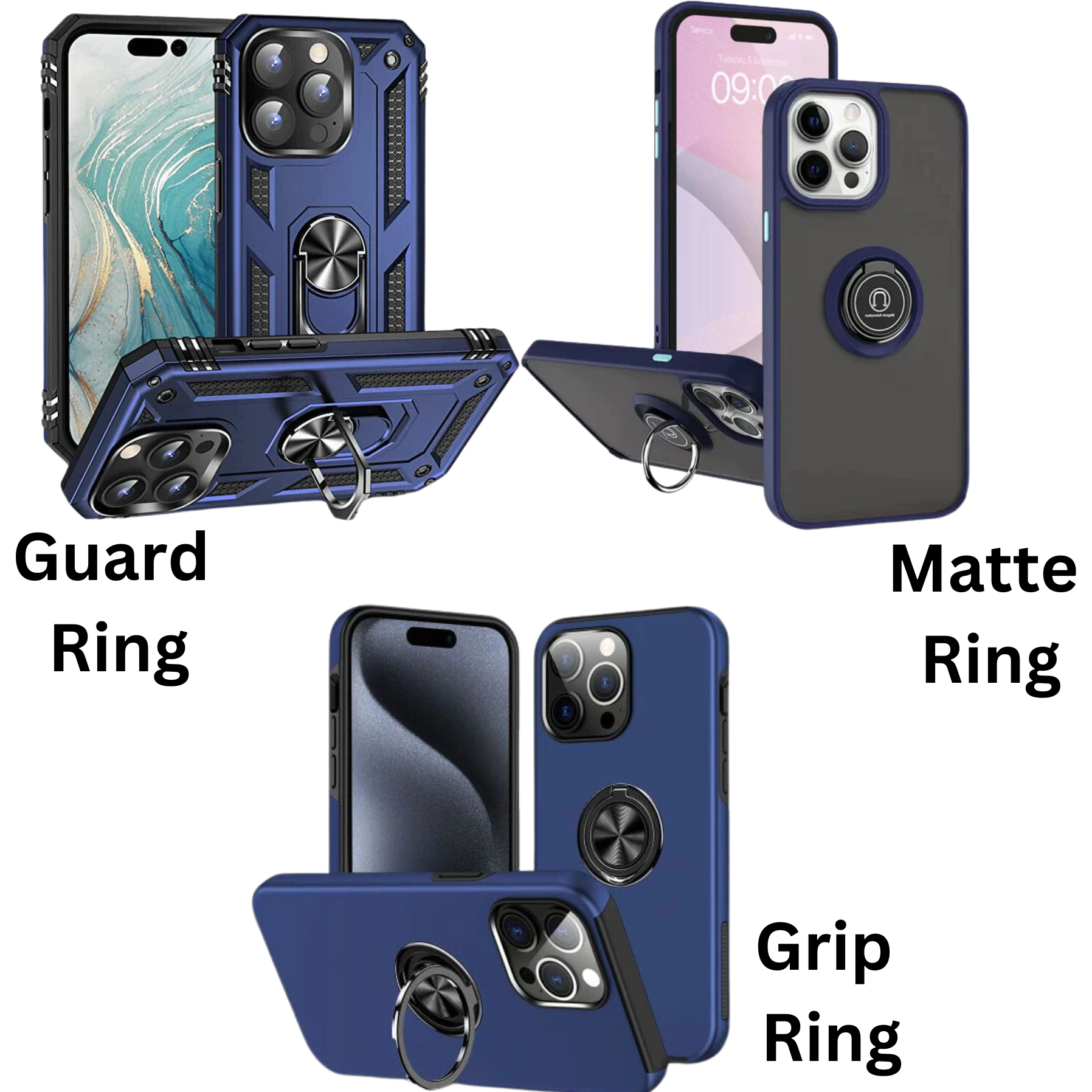 iP 14 Pro Max/15 Pro Max ALL Ring Cases