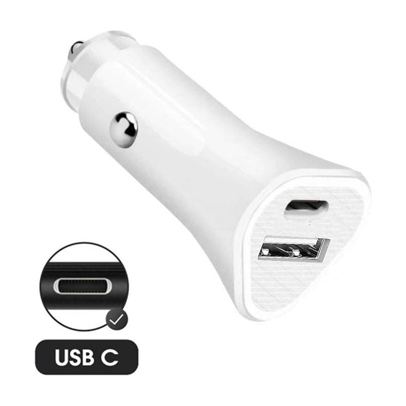 USB with USBC Car Adapter